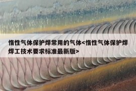 惰性气体保护焊常用的气体