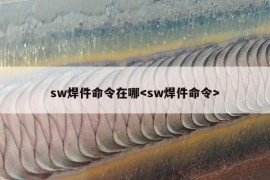 sw焊件命令在哪