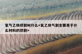 氧气乙炔切割叫什么