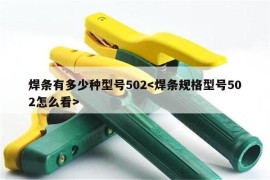 焊条有多少种型号502