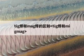 tig焊和mag焊的区别