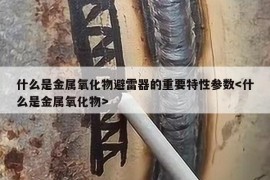 什么是金属氧化物避雷器的重要特性参数