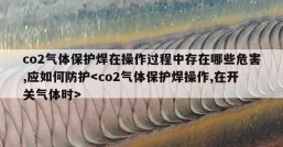 co2气体保护焊在操作过程中存在哪些危害,应如何防护