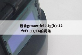 包含gmaw-fell-1g(k)-12-fefs-11/16的词条