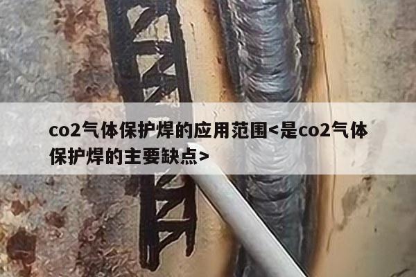 co2气体保护焊的应用范围