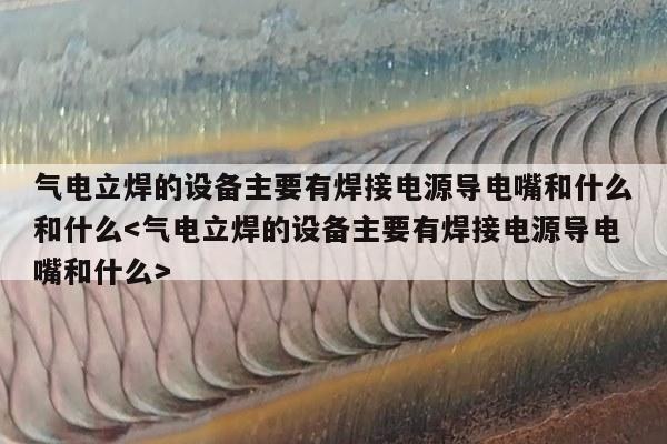 气电立焊的设备主要有焊接电源导电嘴和什么和什么