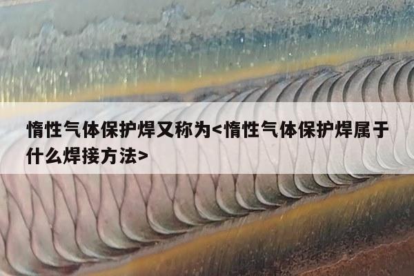 惰性气体保护焊又称为