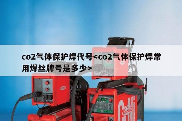 co2气体保护焊代号