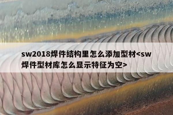 sw2018焊件结构里怎么添加型材