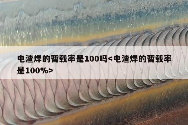 电渣焊的暂载率是100吗