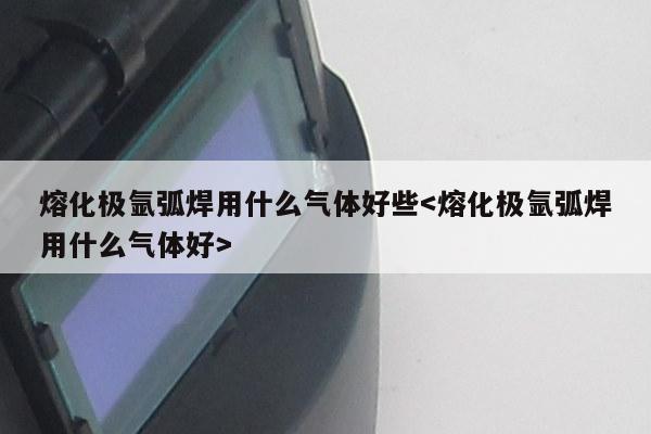 熔化极氩弧焊用什么气体好些