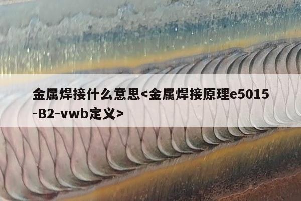 金属焊接什么意思